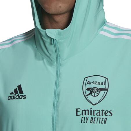 Veste entraînement à capuche Arsenal vert 2021/22
