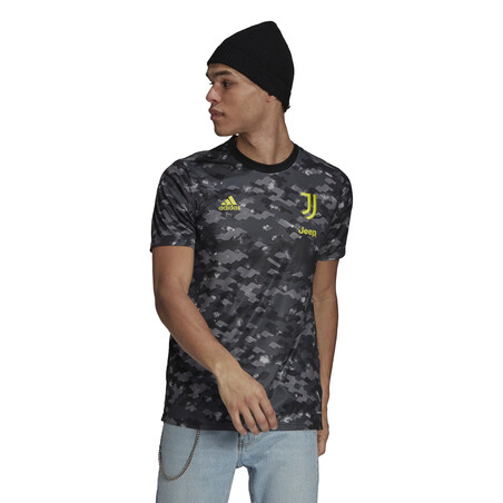Maillot avant match Juventus noir jaune 2021/22