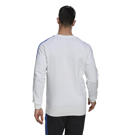 Sweat Real Madrid blanc orange 2021/22