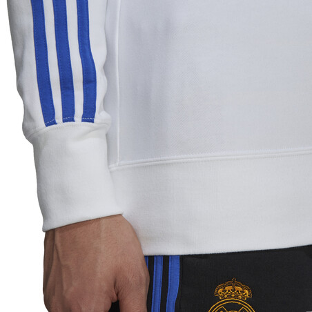 Sweat Real Madrid blanc orange 2021/22