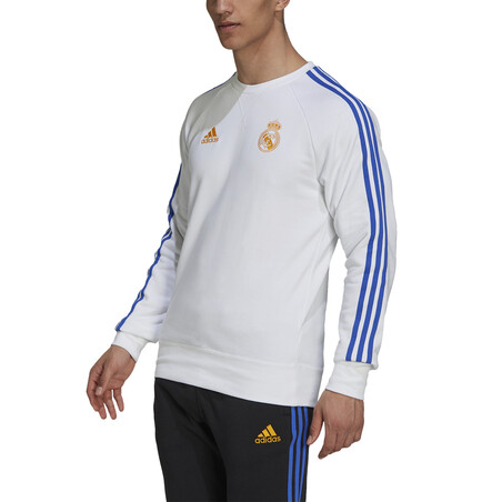Sweat Real Madrid blanc orange 2021/22