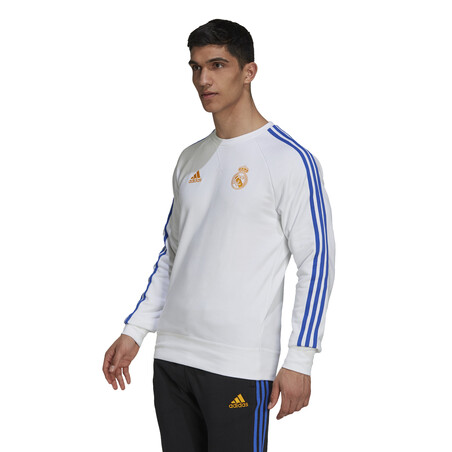 Sweat Real Madrid blanc orange 2021/22