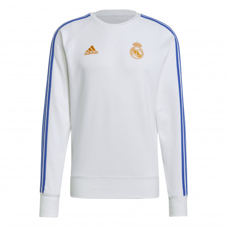 Sweat Real Madrid blanc orange 2021/22