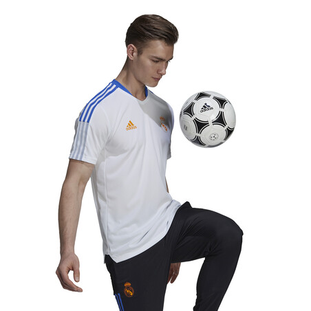 Maillot entraînement Real Madrid blanc orange 2021/22