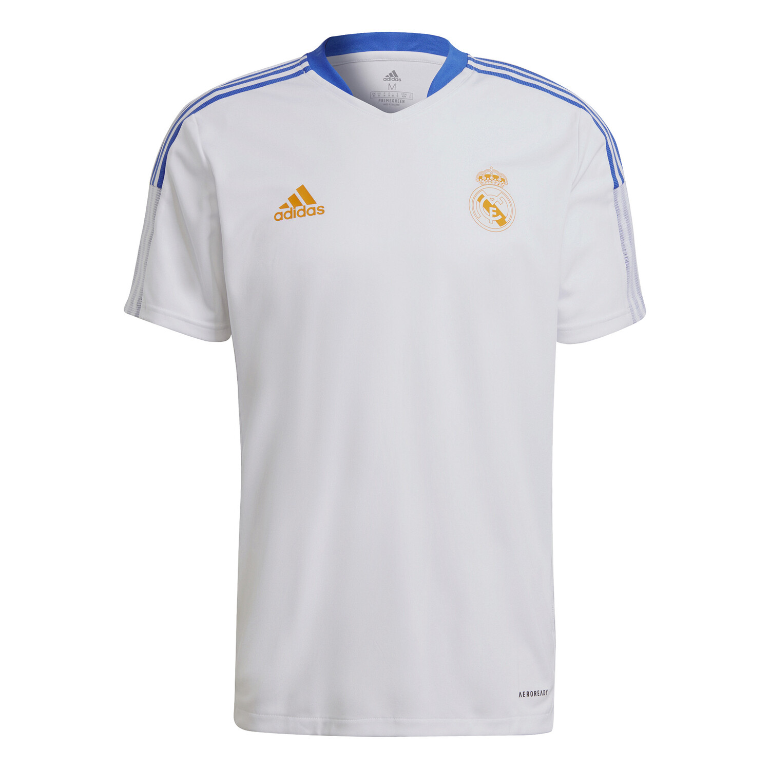 Maillot entraînement Real Madrid blanc orange 2021/22 sur Foot.fr
