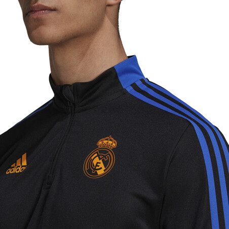 Sweat zippé Real Madrid noir orange 2021/22
