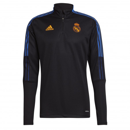 Sweat zippé Real Madrid noir orange 2021/22
