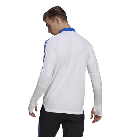 Sweat zippé Real Madrid blanc orange 2021/22