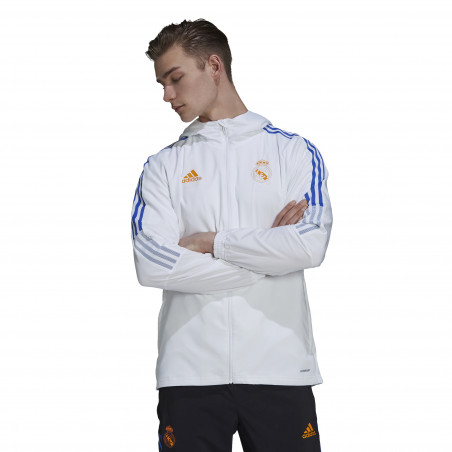 Veste survêtement Real Madrid blanc orange 2021/22