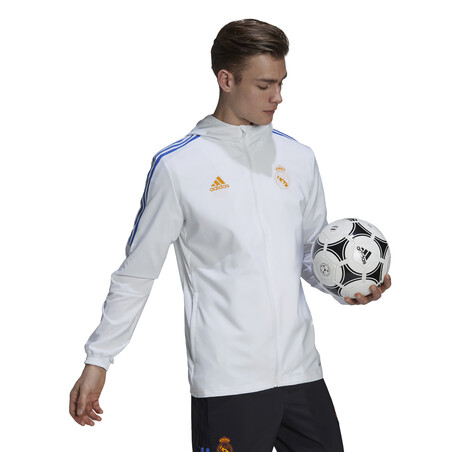Veste survêtement Real Madrid blanc orange 2021/22