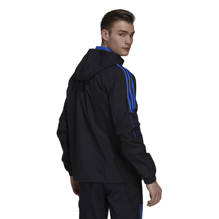 Veste imperméable Real Madrid noir orange 2021/22