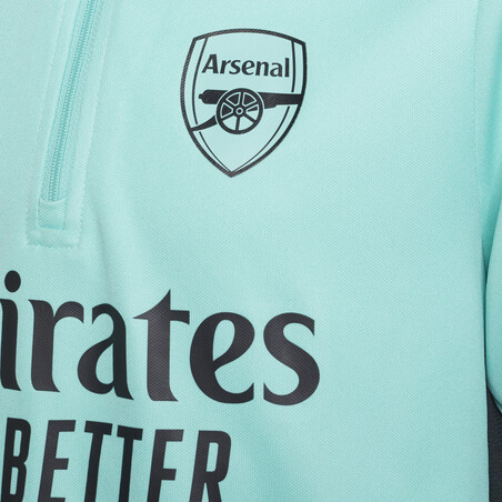 Sweat zippé junior Arsenal vert 2021/22