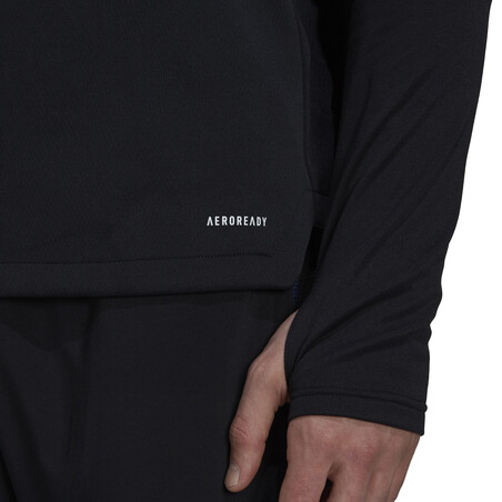 Sweat zippé col montant Real Madrid noir orange 2021/22