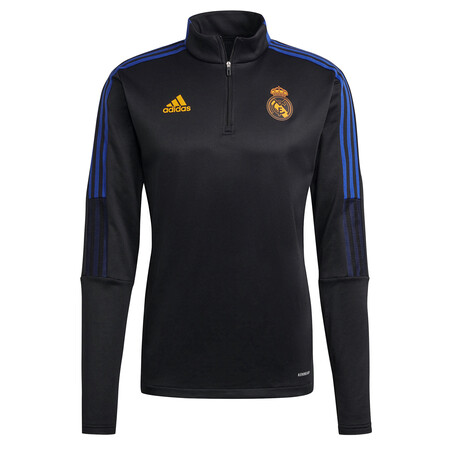 Sweat zippé col montant Real Madrid noir orange 2021/22