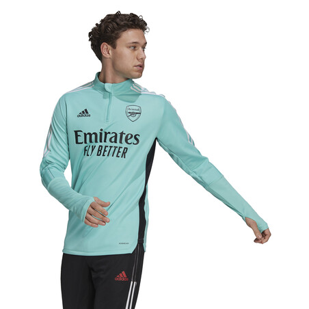 Sweat zippé Arsenal vert 2021/22