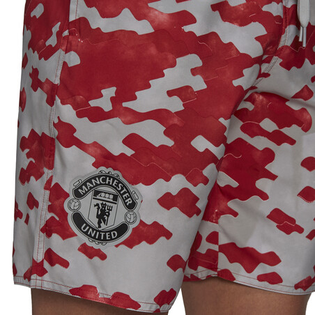 Short de bain Manchester United rouge 2021/22