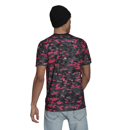 Maillot avant match Arsenal noir rose 2021/22