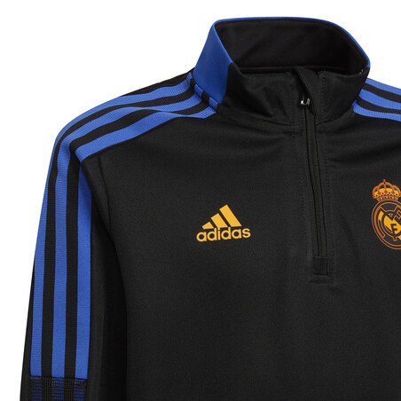 Sweat zippé junior Real Madrid noir orange 2021/22