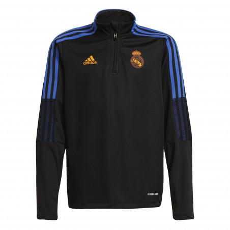 Sweat zippé junior Real Madrid noir orange 2021/22