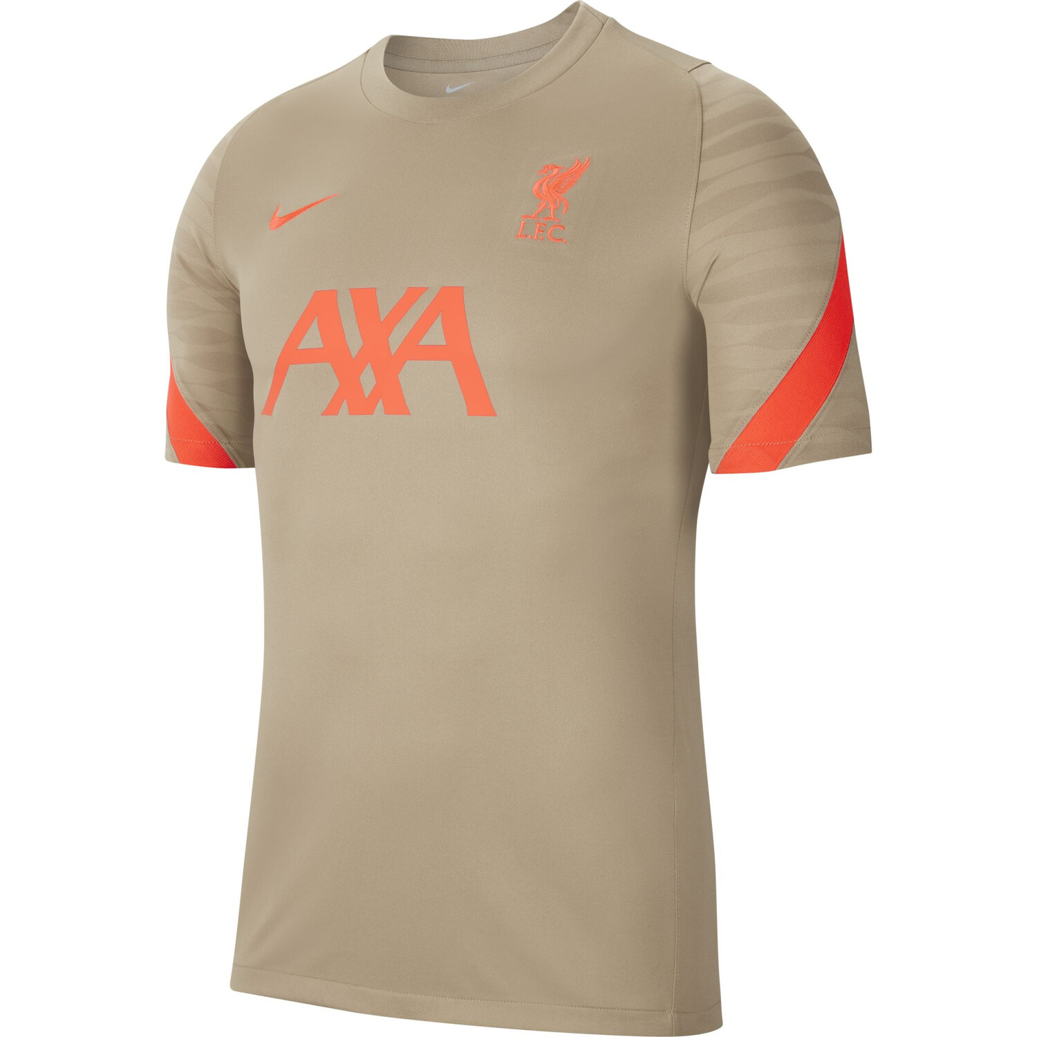 Maillot entraînement Liverpool Strike beige rouge 2021/22 sur Foot.fr