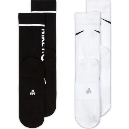 Lot 2 paires chaussettes Nike F.C. Essential noir blanc