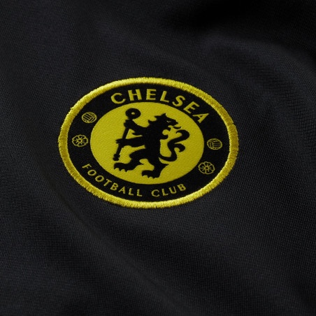 Veste survêtement à capuche Chelsea noir jaune 2021/22