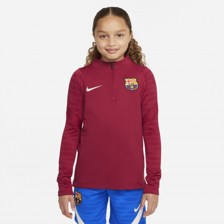 Sweat zippé junior FC Barcelone Strike rouge 2021/22