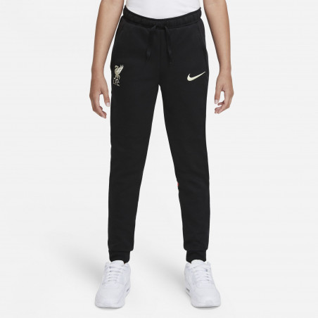 Pantalon survêtement junior Liverpool Fleece noir blanc 2021/22