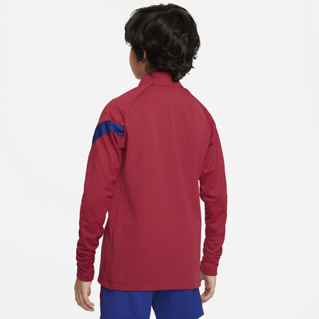 Sweat zippé junior FC Barcelone Academy rouge 2021/22