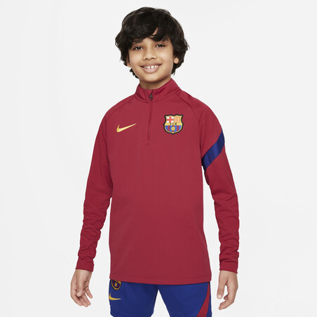 Sweat zippé junior FC Barcelone Academy rouge 2021/22