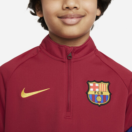 Sweat zippé junior FC Barcelone Academy rouge 2021/22