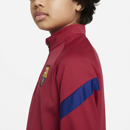 Sweat zippé junior FC Barcelone Academy rouge 2021/22