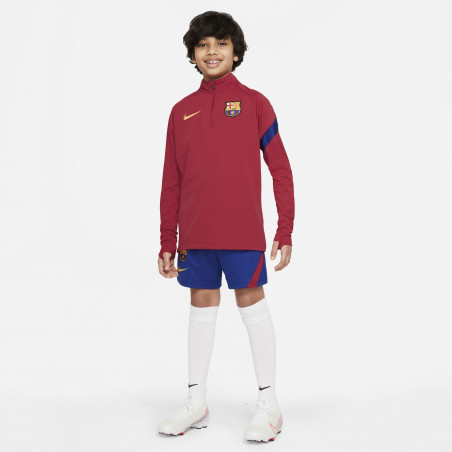 Sweat zippé junior FC Barcelone Academy rouge 2021/22