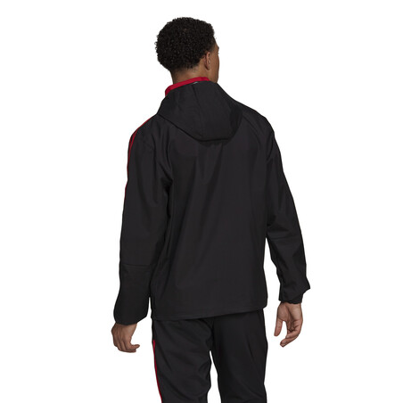 Veste imperméable Manchester United noir rouge 2021/22
