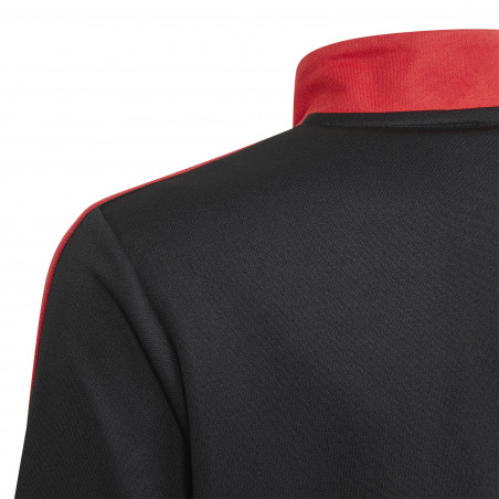 Sweat zippé junior Manchester United noir rouge 2021/22