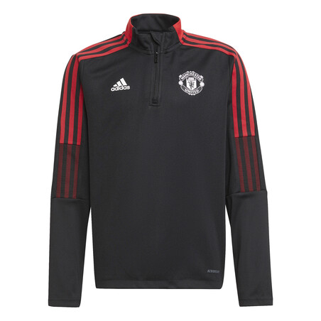 Sweat zippé junior Manchester United noir rouge 2021/22