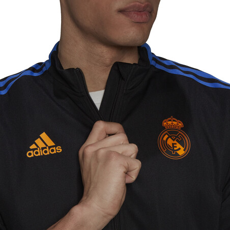 Ensemble survêtement Real Madrid noir orange 2021/22
