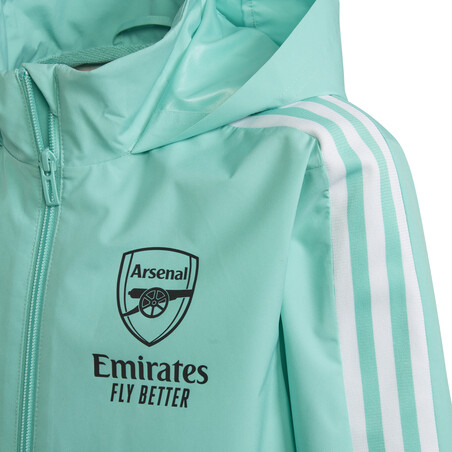 Veste imperméable junior Arsenal vert 2021/22