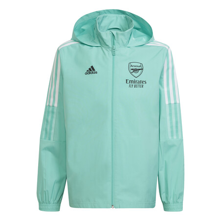 Veste imperméable junior Arsenal vert 2021/22 sur Foot.fr