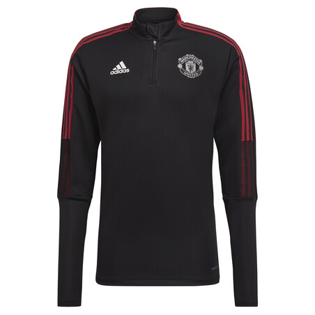 Sweat zippé Manchester United noir rouge 2021/22