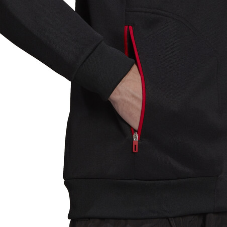 Veste survêtement Manchester United Anthem noir rouge 2021/22