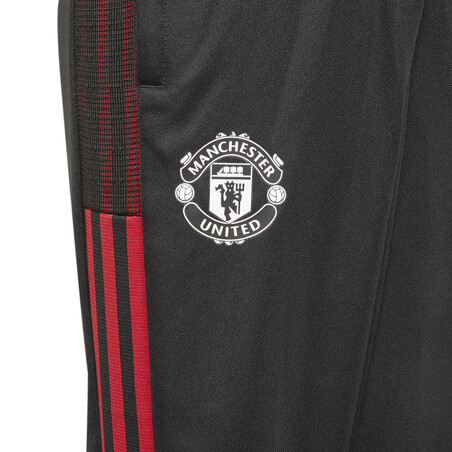 Pantaln survêtement junior Manchester United noir rouge 2021/22