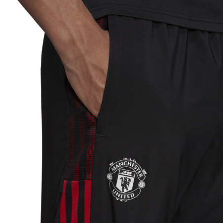 Pantalon entraînement Manchester United noir rouge 2021/22