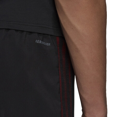 Pantalon entraînement Manchester United noir rouge 2021/22