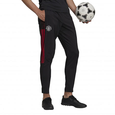 Pantalon entraînement Manchester United noir rouge 2021/22