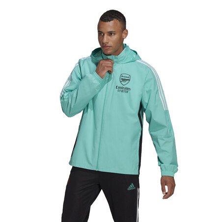 Veste imperméable Arsenal vert 2021/22