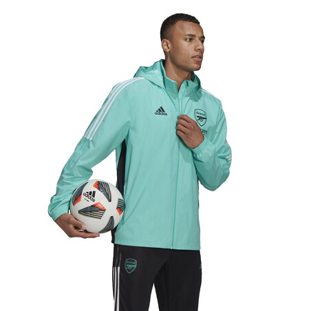 Veste imperméable Arsenal vert 2021/22