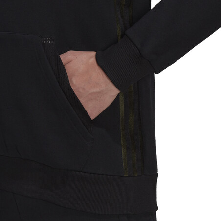 Sweat à capuche Juventus noir jaune 2021/22