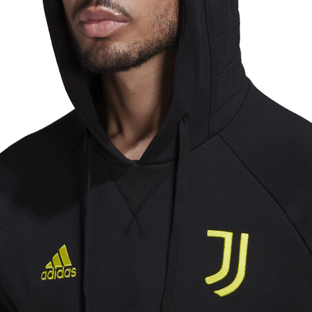Sweat à capuche Juventus noir jaune 2021/22