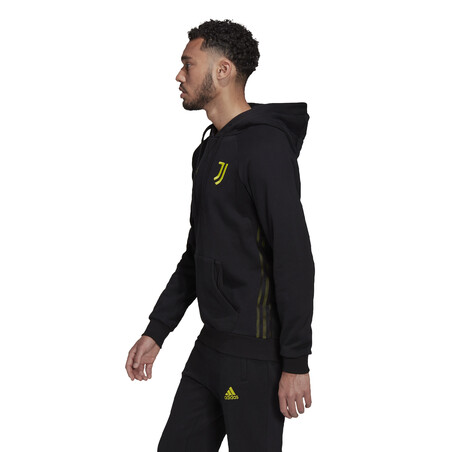 Sweat à capuche Juventus noir jaune 2021/22